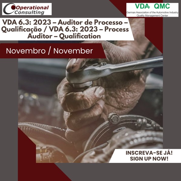 VDA 6.3: 2023 – Auditor de Processo – Qualificação