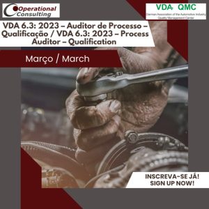 VDA 6.3: 2023 – Auditor de Processo – Qualificação
