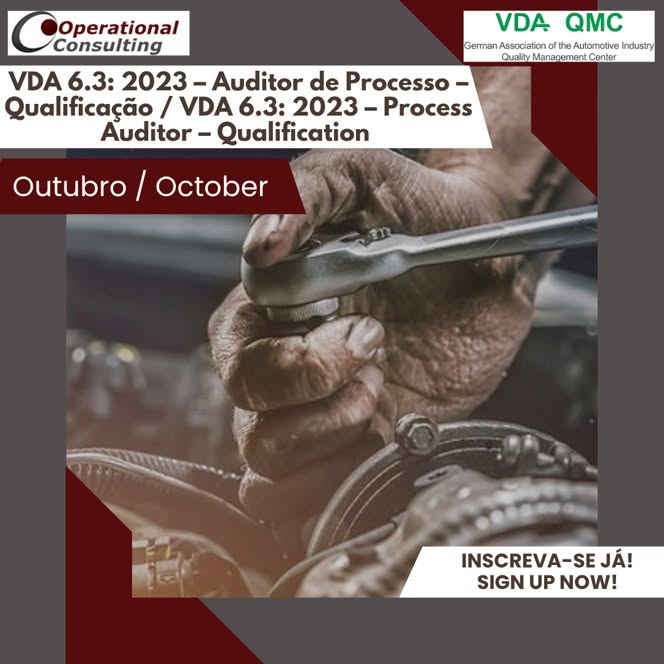 VDA 6.3: 2023 – Auditor de Processo – Qualificação
